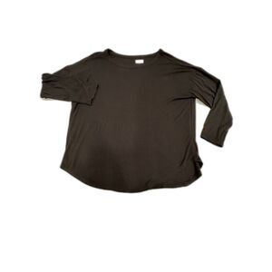 Lou & Grey Black Ribbed Tunic 3/4 Sleeve Size XL